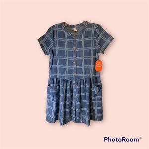 Girls Denim Dress With Pockets Size 18 XXL NWT